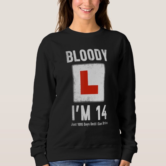 Sudadera Conductor De Aprendizaje 14º Cumpleaños Im 14 Hoy  (Anverso)