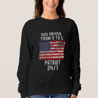 Sudadera Conductor de autobús Patrio Patriótico 4 de julio