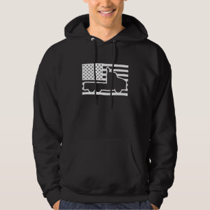 Sudadera Conductor de camión camionero bandera de EE. UU.