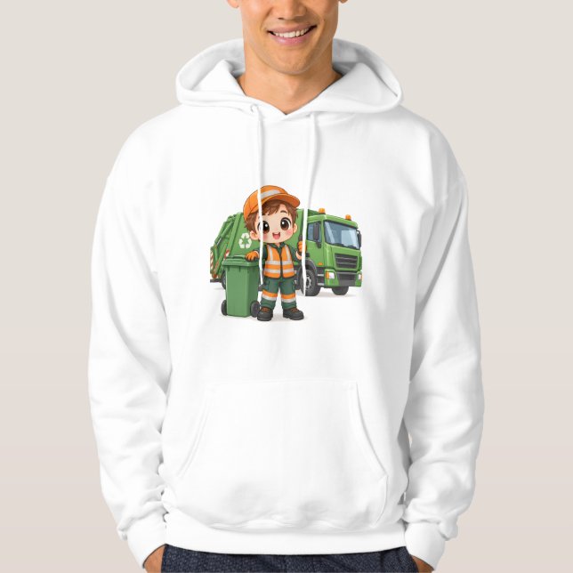 Sudadera Conductor de Camión de Basura Útil (Anverso)