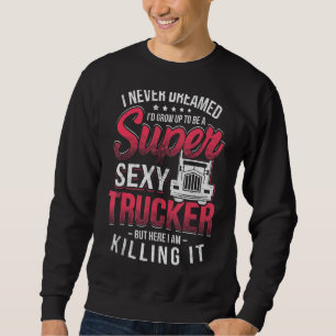 Sudadera Conductor de camiones Novedad Semi Trailer Truck B