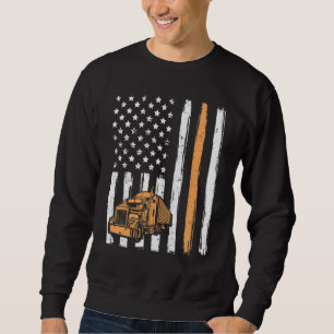 Sudadera Conductor de camiones Semi Bandera De Los Estados