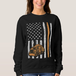 Sudadera Conductor de camiones Semi Bandera De Los Estados 