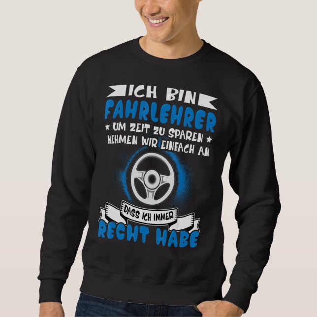 Sudadera Conductor de choferes de escuela de manejo (Anverso)