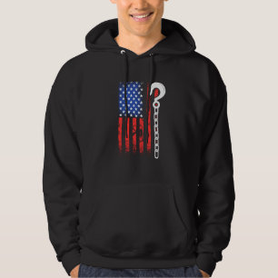 Sudadera Conductor de grúa patriótica bandera americana ama