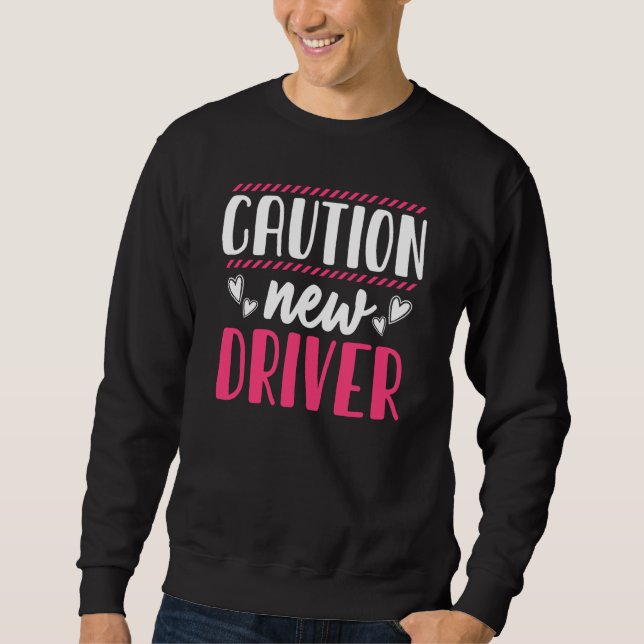 Sudadera Conductor de precaución Escuela de Conducir Licenc (Anverso)