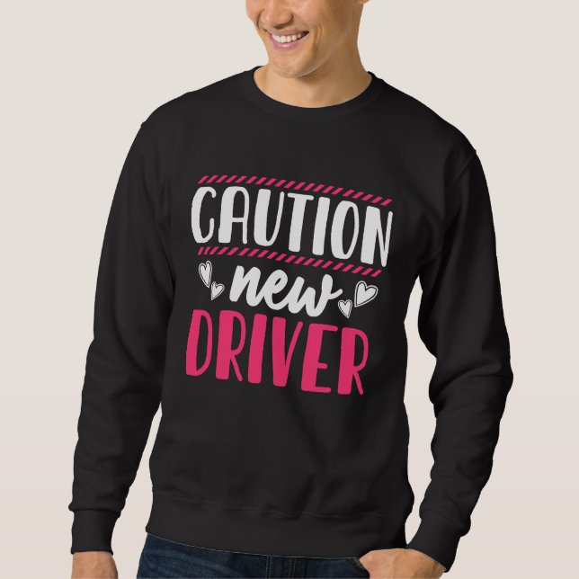 Sudadera Conductor de precaución Escuela de Conducir Licenc (Anverso)