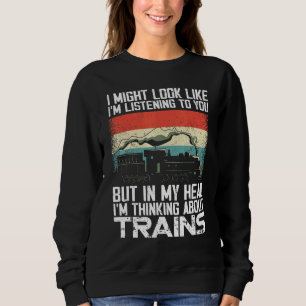 Sudadera Conductor de tren de vapor localizando locomotoras