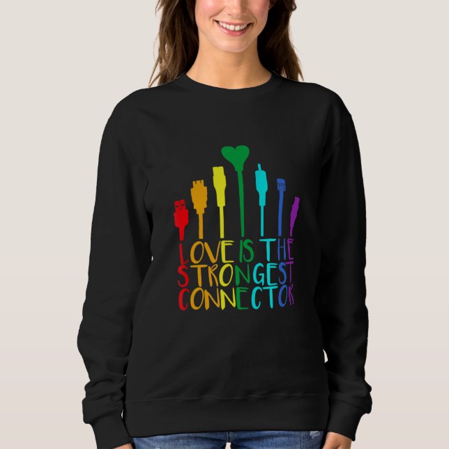 Sudadera Conector 1 del cable Lgbtq Pride Mes (Anverso)