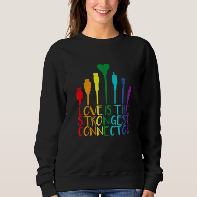 Sudadera Conector 1 del cable Lgbtq Pride Mes (Anverso)