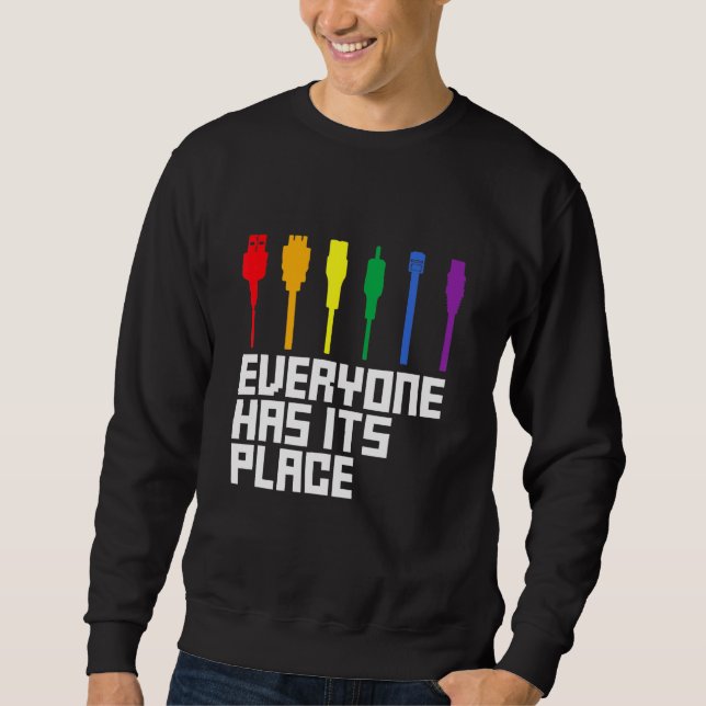 Sudadera Conector De Cable De Mes De Orgullo Lgbtq (Anverso)