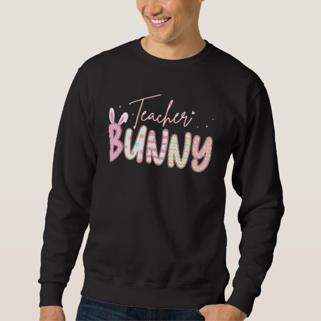 Sudadera Conejito de Maestra Conejo Rosa Feliz Conejo De Pa (Anverso)