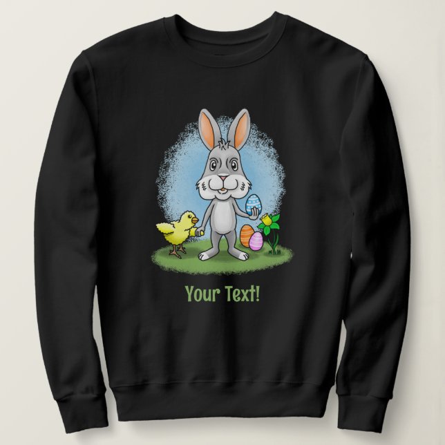 Sudadera Conejito de Pascua y la gallina (Anverso del diseño)