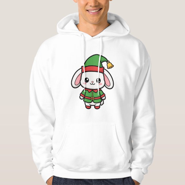 Sudadera Conejito Elfo de Navidad (Anverso)