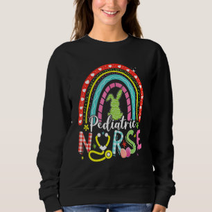 Sudadera Conejito lindo arcoiris Enfermera pediátrica conej