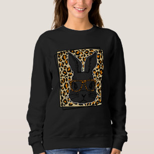 Sudadera Conejito lindo enfrentado Feliz Día de Pascua Gafa