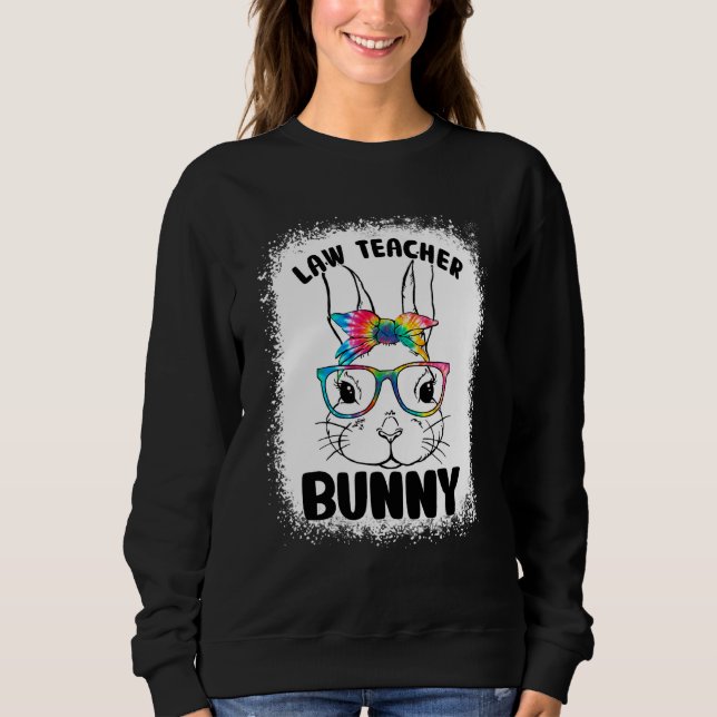 Sudadera Conejito profesor de Derecho Face Glasses Día de P (Anverso)
