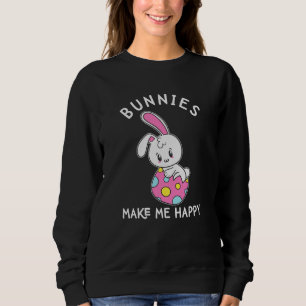 Sudadera Conejitos Lindos Me Hacen Feliz Conejito De Pascua