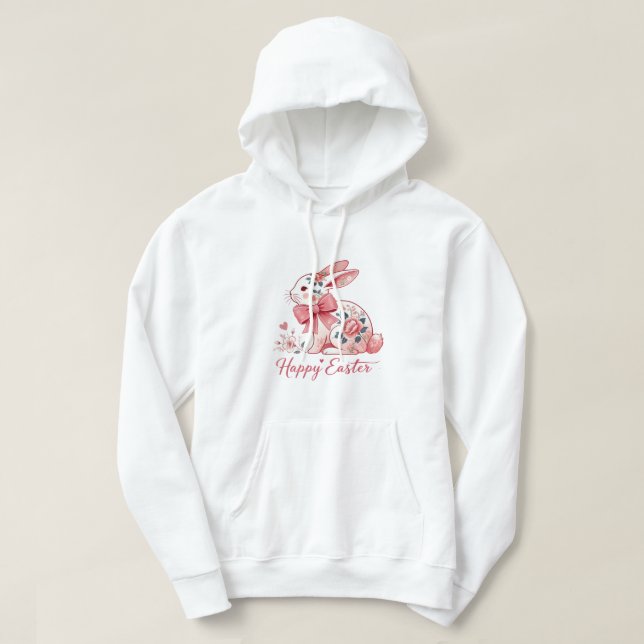 Sudadera Conejo asador chino rosa - elegante rab de Pascua (Diseño del anverso)