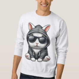 Sudadera Conejo blanco Guay en Hoodie y gafas de sol