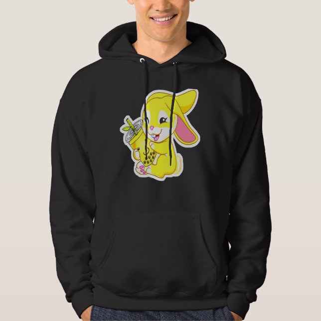 Sudadera Conejo Bunny Bae Bubble Boba Tea Pascua China De (Anverso)