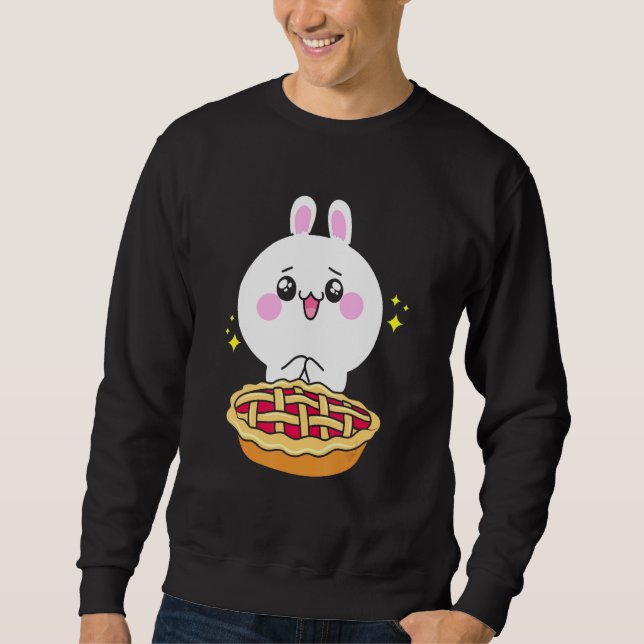 Sudadera Conejo Comer Crust Pie Bunny Bake Chef Baking Eas (Anverso)