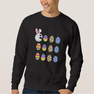 Sudadera Conejo Comer Huevos Feliz Día de Pascua Pascua E