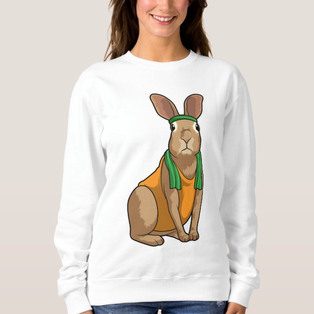 Sudadera Conejo como corredor con toalla (Anverso)