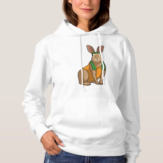 Sudadera Conejo como corredora con toalla (Anverso)