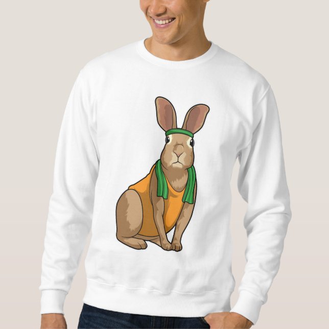 Sudadera Conejo como corredora con toalla (Anverso)