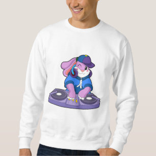 Sudadera Conejo como músico con mezclador