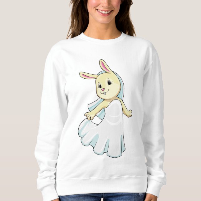 Sudadera Conejo como novia con velo (Anverso)