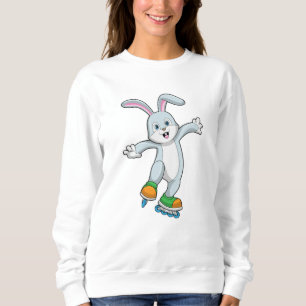Sudadera Conejo como Skater con patines en línea