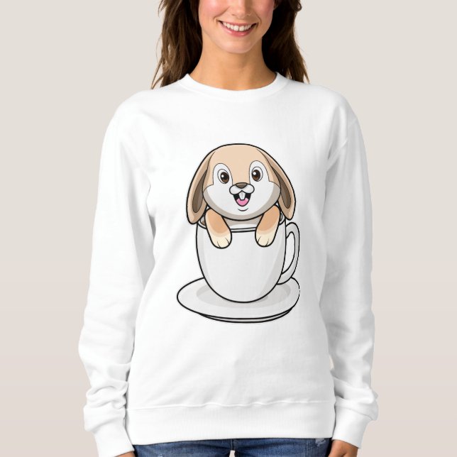 Sudadera Conejo con Copa de Café (Anverso)