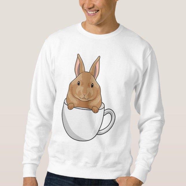 Sudadera Conejo con Copa de Café (Anverso)
