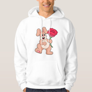 Sudadera Conejo con rosa roja