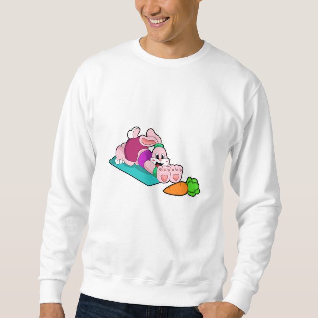 Sudadera Conejo con zanahoria en yoga (Anverso)