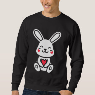 Sudadera Conejo de animales divertido minimalista lindo con