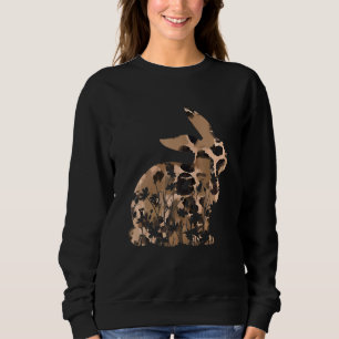 Sudadera Conejo de camuflaje con conejito de leopardo flora