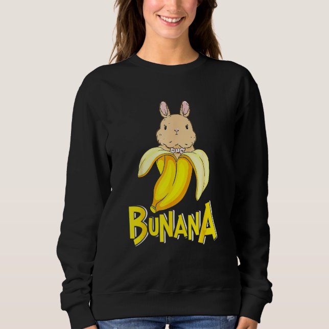 Sudadera Conejo de conejo de conejo bananero divertido (Anverso)