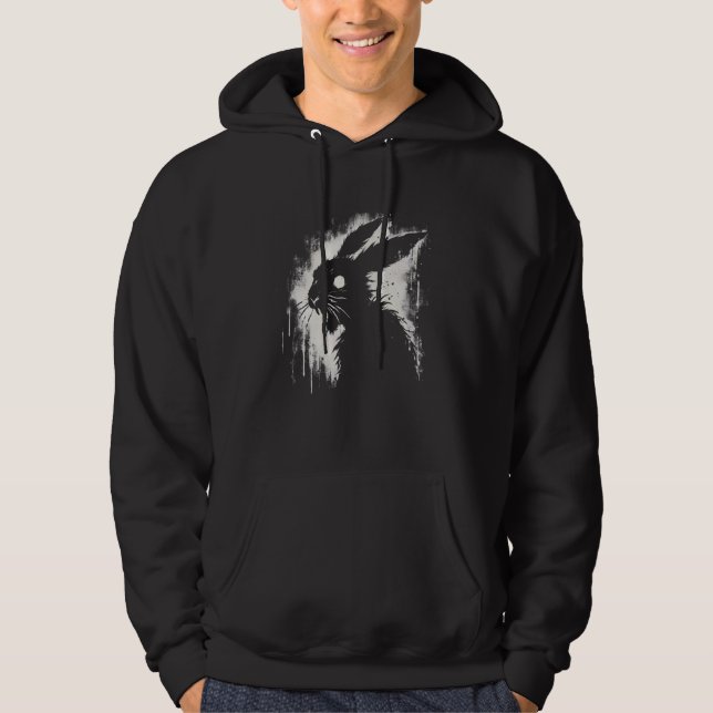 Sudadera Conejo de Gótico espeluznante, conejo de terror, c (Anverso)