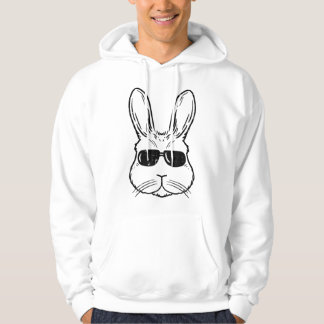 Sudadera Conejo De Pascua Con Gafas Face Conejo Hombres Muj