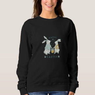 Sudadera Conejo De Pascua Con Huevos De Este En Cesta Feliz