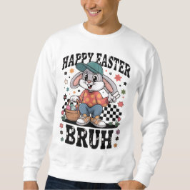 Sudadera Conejo de Pascua Divertido Bruh | Conejo Genial co
