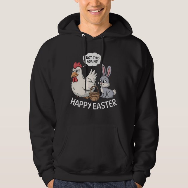 Sudadera Conejo de Pascua Feliz Conejo Pollo No Esto Otra V (Anverso)