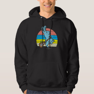 Sudadera Conejo de Pascua Jugando Lacrosse Retro Lax Hombre