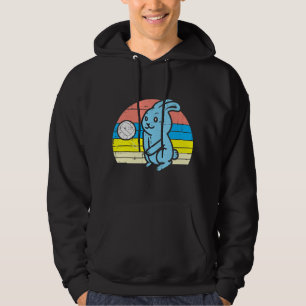 Sudadera Conejo de Pascua Jugando Voleibol Retro Hombres De