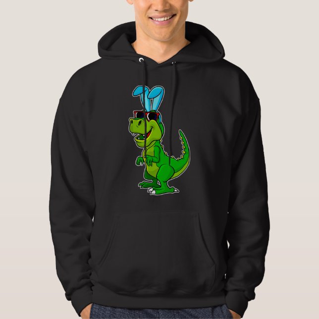 Sudadera Conejo de Pascua T Rex Dinosaurio Divertido Rellen (Anverso)