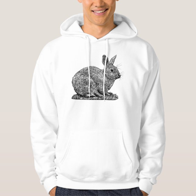 Sudadera Conejo - Dibujo tipo pluma y tinta (Anverso)
