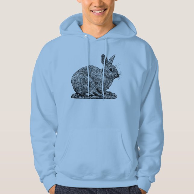 Sudadera Conejo - Dibujo tipo pluma y tinta (Anverso)